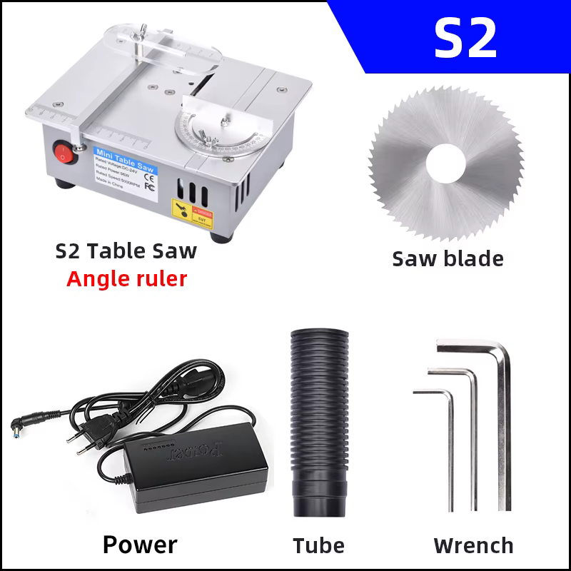 Mini scie à table électrique multifonctions, scies d'établi portables, scie circulaire pour bricolag