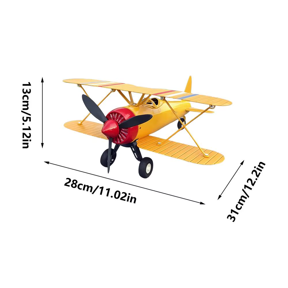 Aéromètre métallique en forme d'avion, moulin à vent, outil de mesure du vent, pour pelouse, cour, t