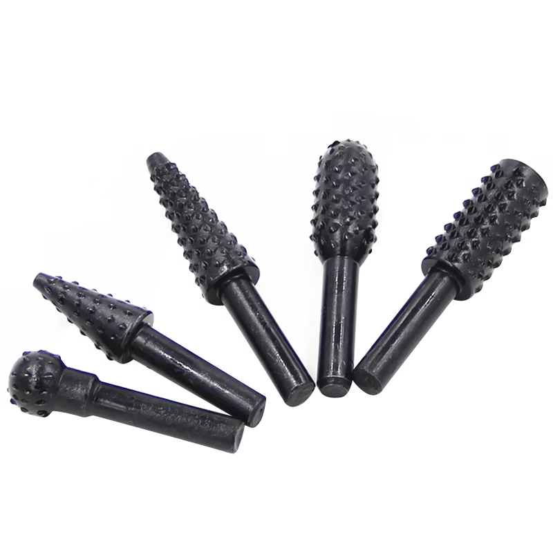 Bâton de dent de loup noir pour le travail du bois, lime rotative, ensemble d'accessoires de meulage
