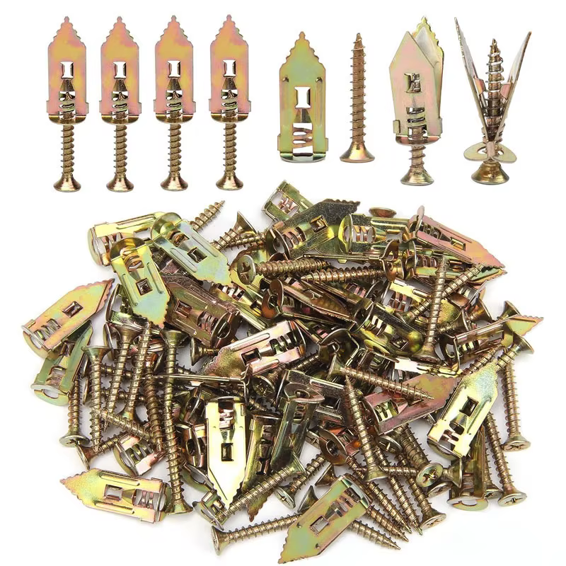20 sets NOUVEAUX de chevilles à marteau avec vis, chevilles à expansion pour cloisons sèches, plâtre