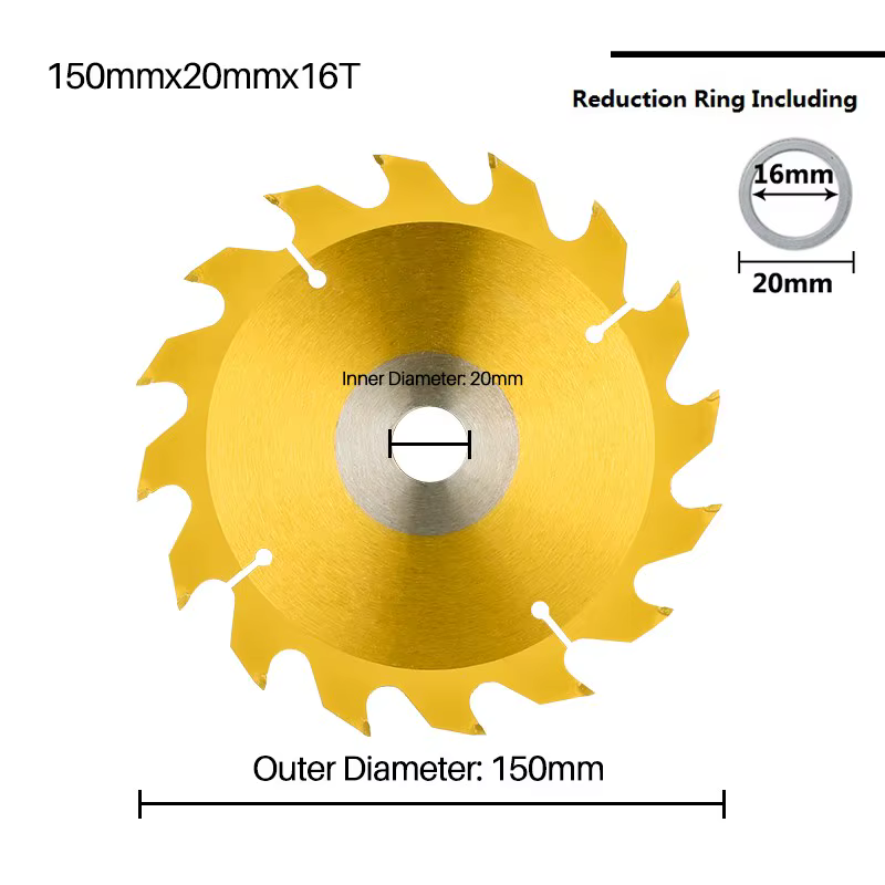 CMCP lame de scie 150mm 160mm TCT bois disque de coupe Titianium enduit lame de scie circulaire outi