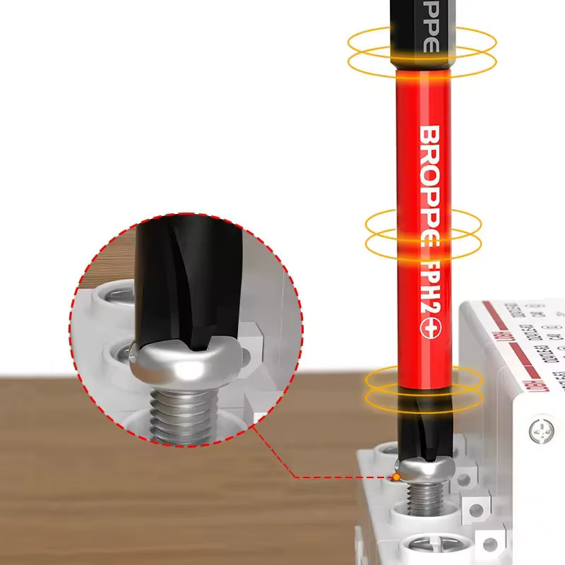 Tournevis d'électricien PZ/FL, embout de tournevis, tête de lot magnétique antidérapante FPH1 FPH2 F