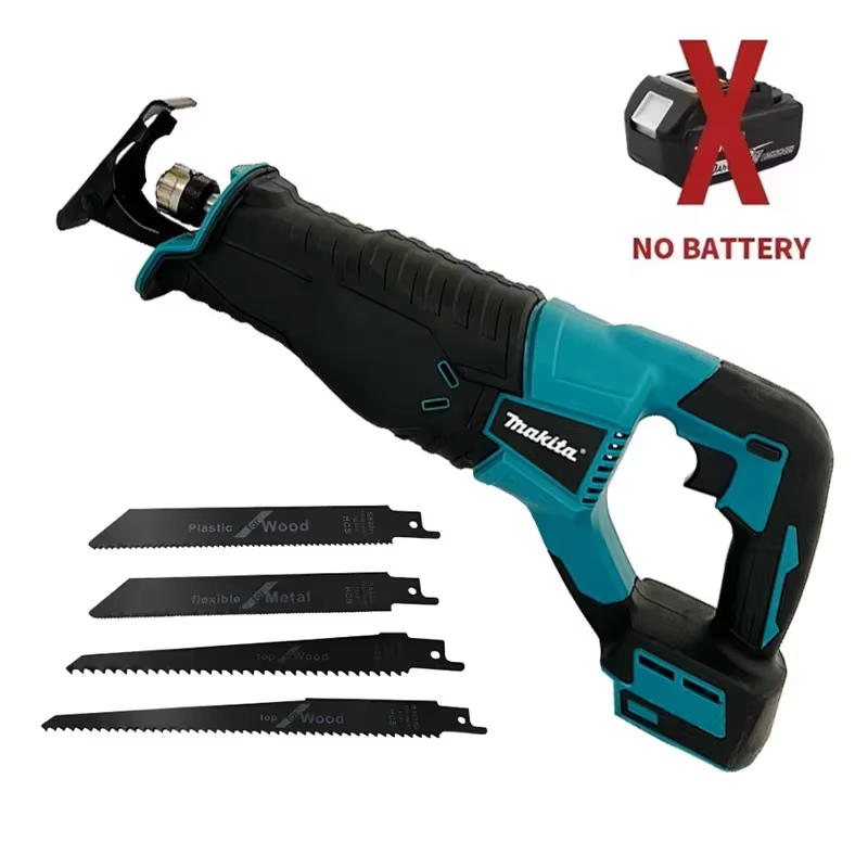 Scie sauteuse sans fil Makita, outils électriques portables sans fil avec 4 lames de scie pour batte