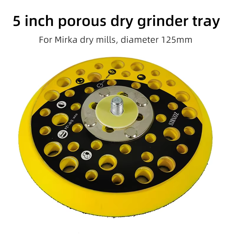 MIRKA ponceuse plateau de 5 pouces disque collant Base de papier de verre accessoires pneumatiques 1