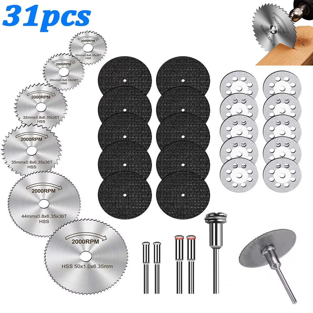 Disques de coupe HSS, scie circulaire, Mini perceuse, outil rotatif, lames multi-tailles pour couper