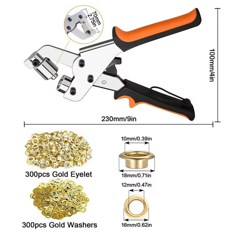 Kit d'outils à œillets, Kits de poinçonnage de presse à œillets, pince à Machine à œillets, Kit d'œi