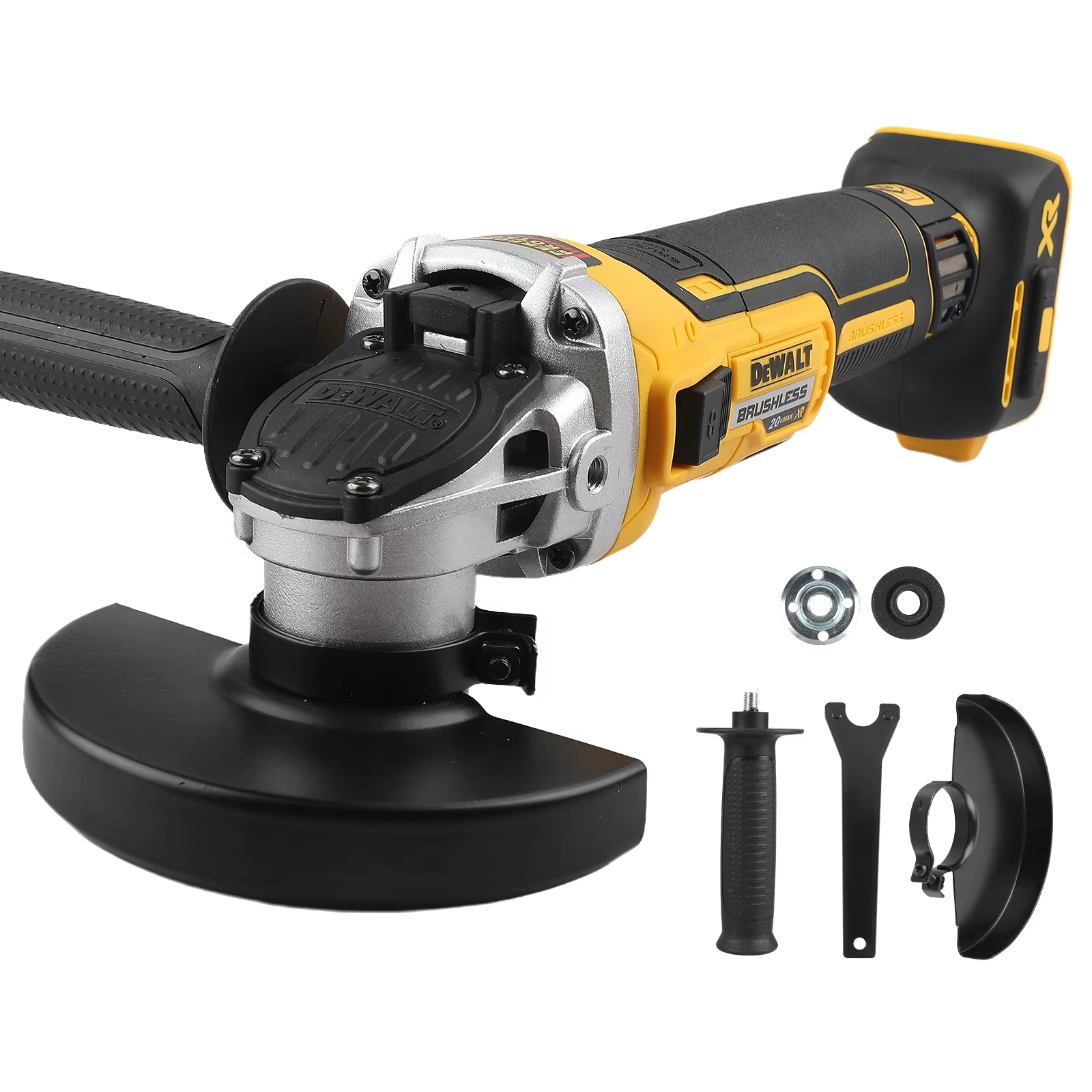 Meuleuse d'angle à tête plate sans balais DEWALT DCG405FN/NT 18V 125MM 9000 tr/min avec embrayage él