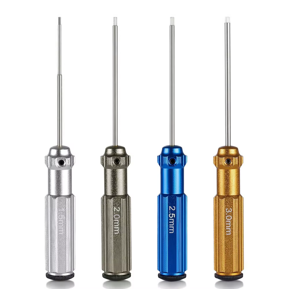 Tournevis à clé hexagonale TiNi en nitrure de titane de qualité supérieure, 1 pièce 1.5mm/2mm/2.5mm/