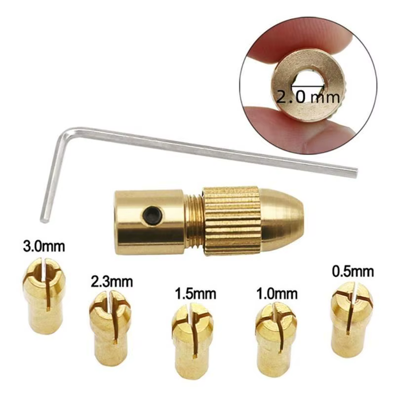 Embout mandrin à Clip auto-serrant en cuivre 652F, pour petite perceuse à main, pince en laiton pour