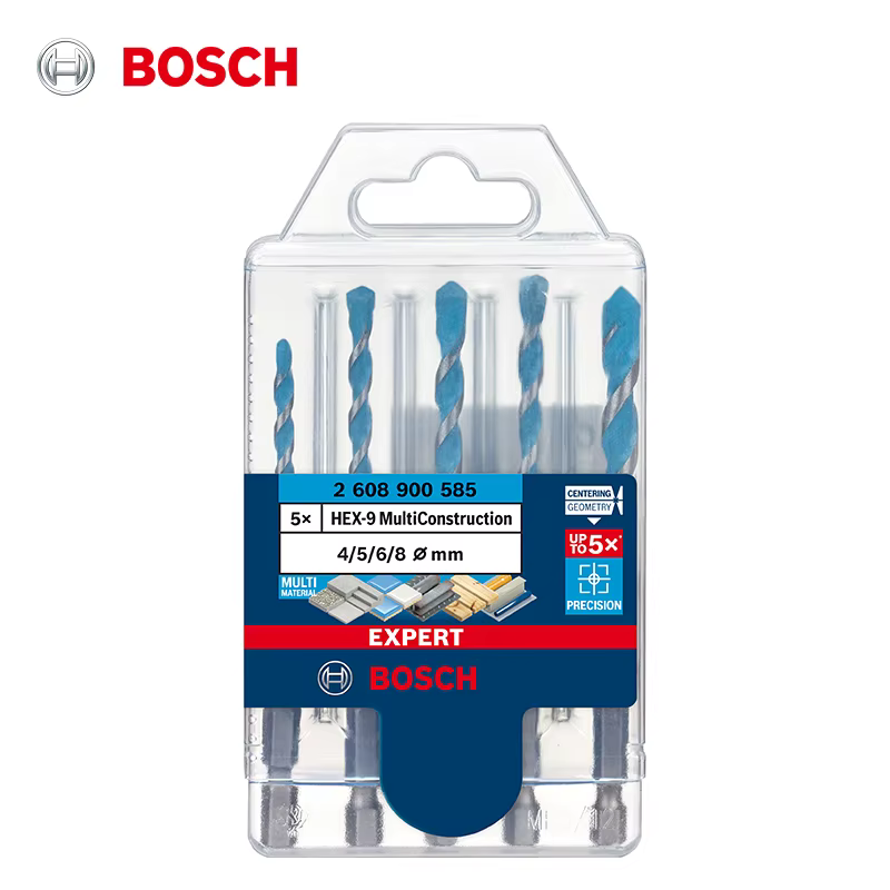 Bosch-Forets HEX-9 en céramique dure, séries de tiges, propositions multiples, murs de briques, béto
