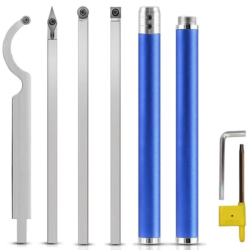 1 ensemble d'outils de tournage de tour à bois en carbure, outil creux d'ébauche et de finition de t