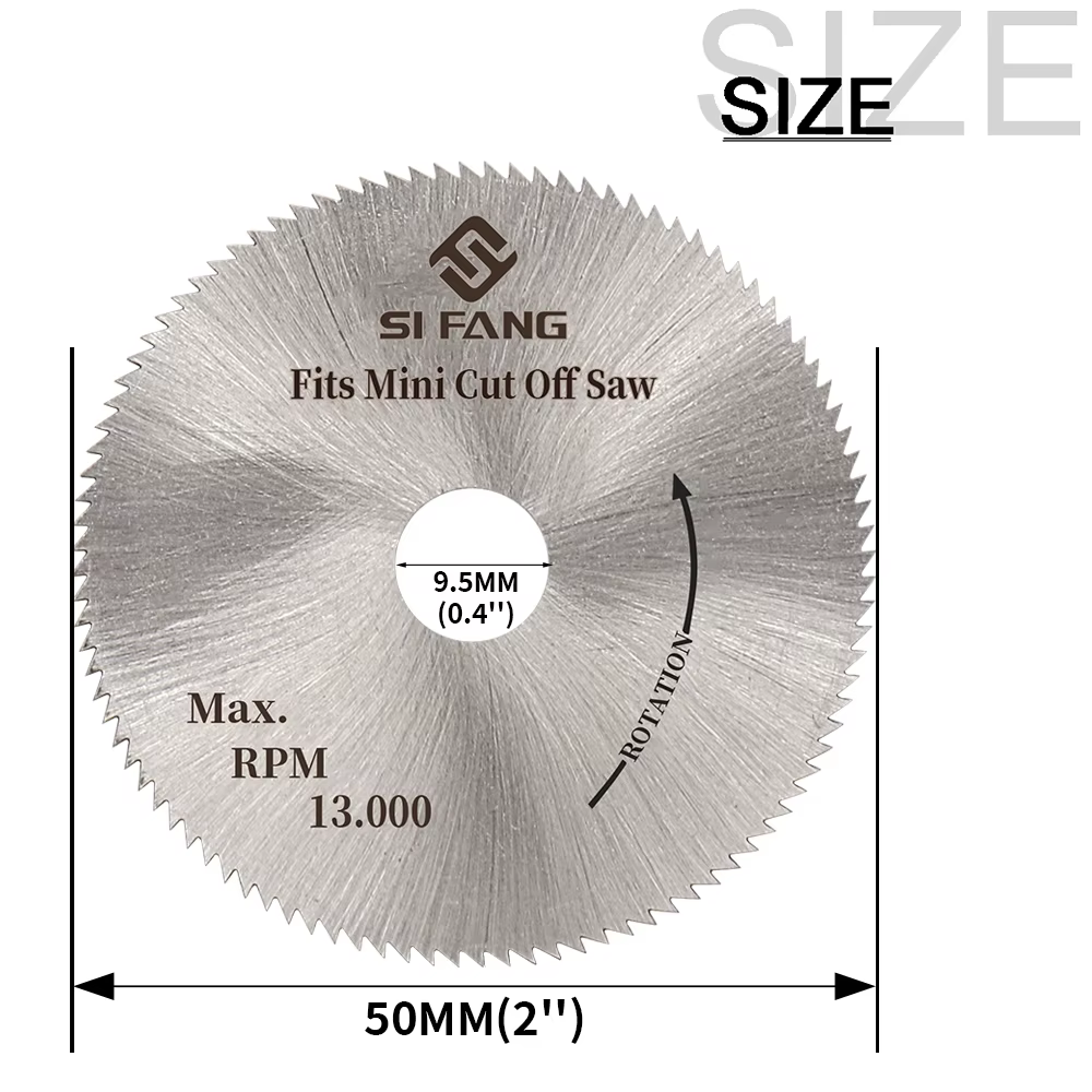 Mini lame de scie circulaire 50mm HSS, disques de roue en acier rapide, ouverture de 10mm pour bois,