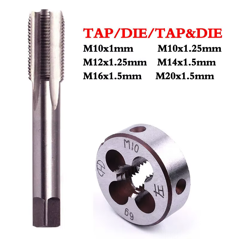 Jeu de tarauds métriques à filetage M10/M12/M14/M16/M15/M18/M20, filetage de Machine HSS à droite, b