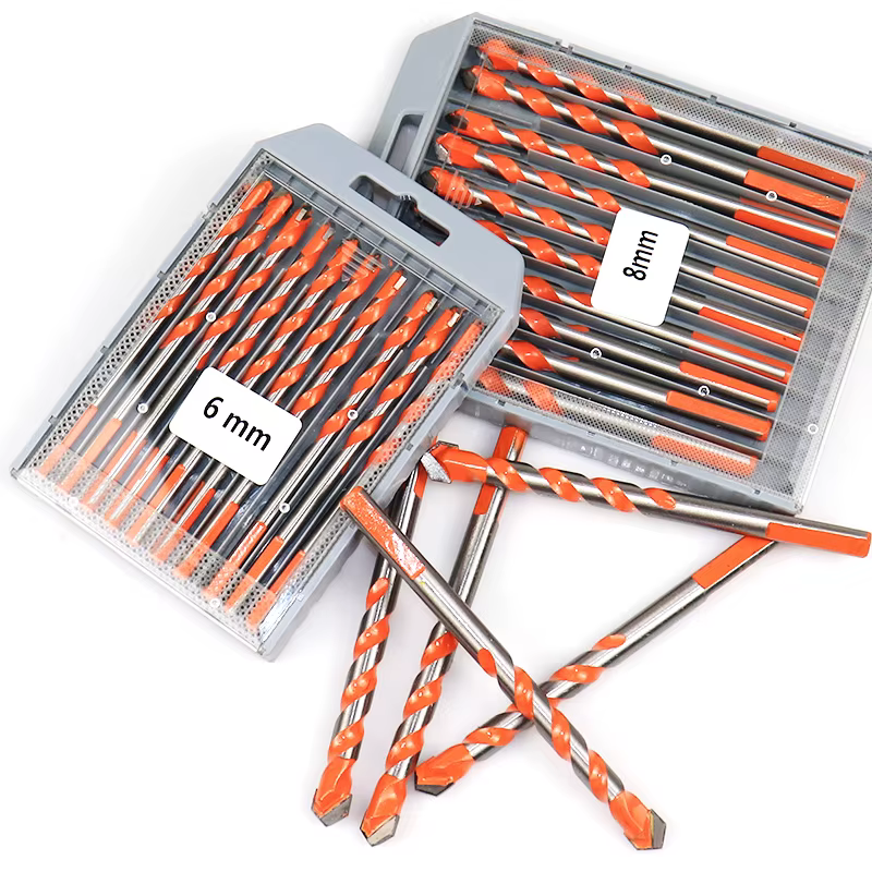 Foret électrique à main en acier au tungstène, Triangle fileté de 3 à 12mm, pour carrelage mural, bé
