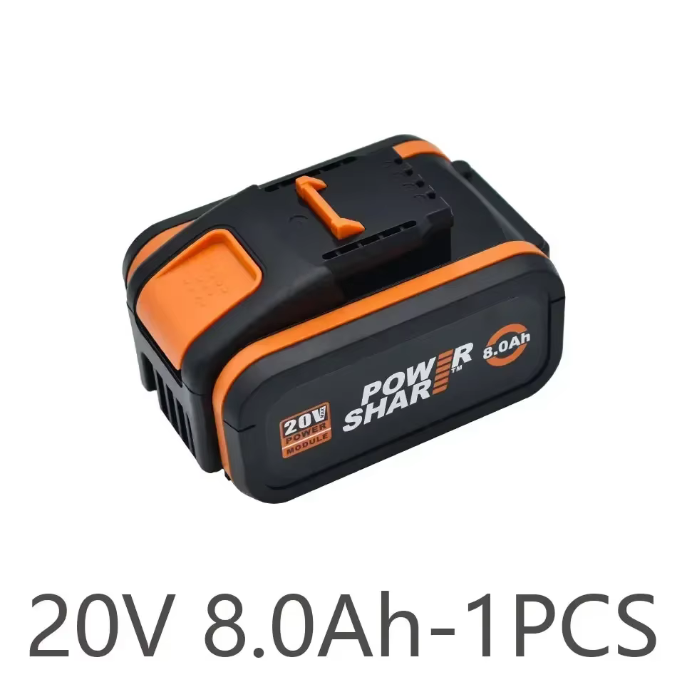Worx 20V 8000mAh Li-Ion batterie de remplacement Rechargeable pour outil électrique Worx WA3551 WX39