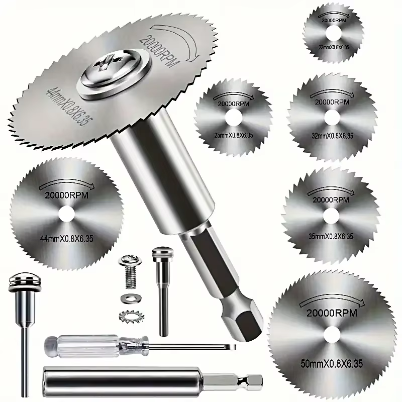 Lames de scie en acier rapide, 10 pièces, tige hexagonale de 1/4 pouces, adaptées aux meuleuses, dis
