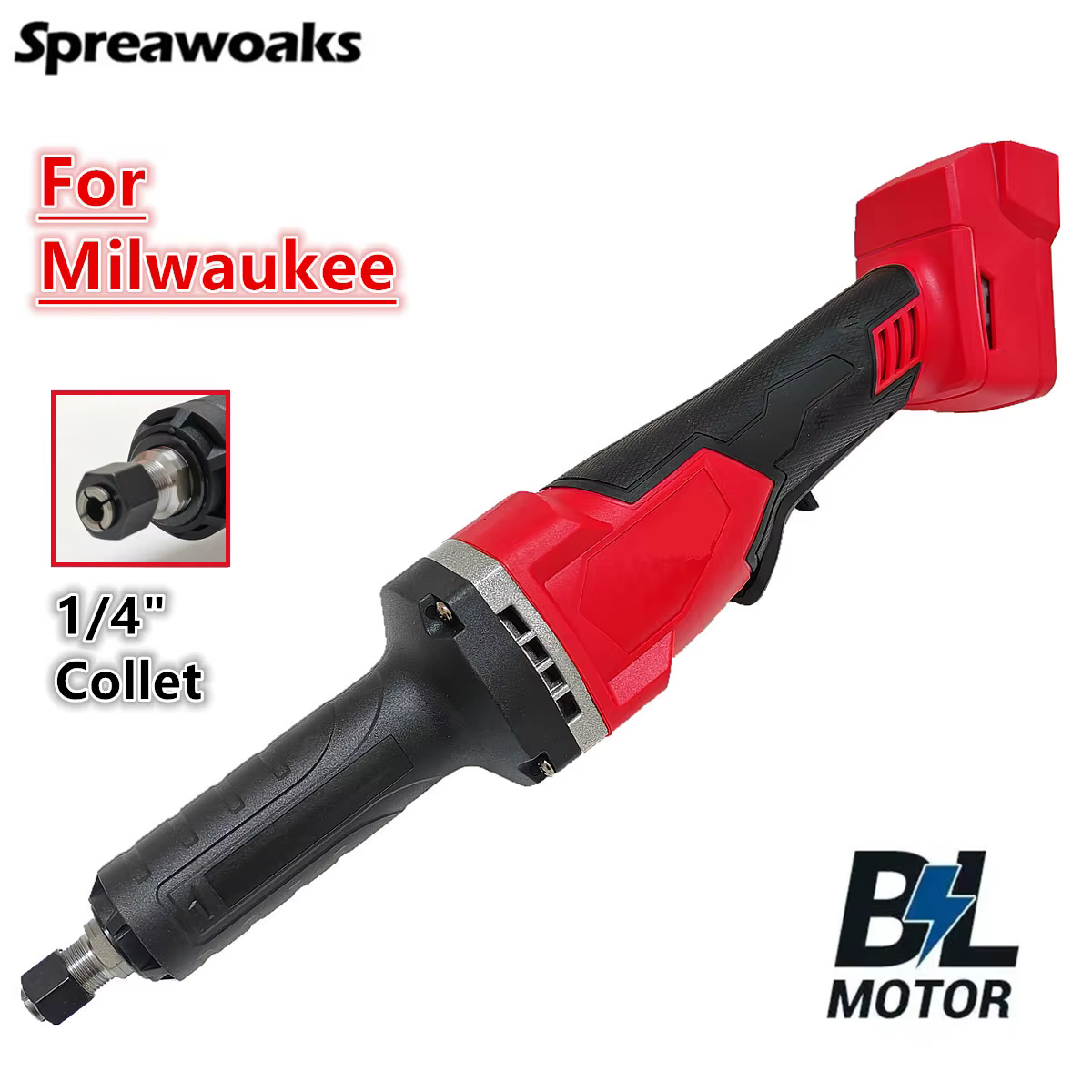 Pour Milwaukee 18V batterie sans brosse meuleuse électrique gravure outil de polissage 6mm sans fil 