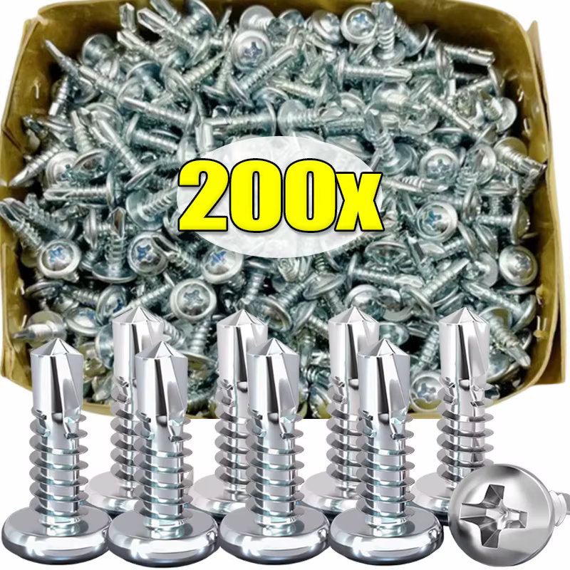 Vis autotaraudeuses en acier inoxydable, vis de perçage à tête plate, Phillips à tarauder rapide pou