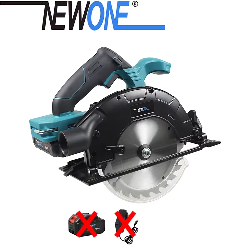 Scie circulaire électrique 165mm, lame de scie sans brosse, coupe multi-angle adaptée à la batterie 