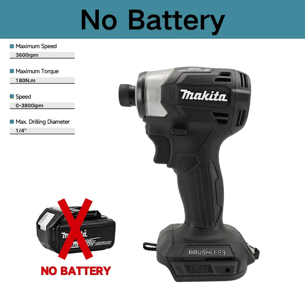 Makita DTD173 18V tournevis à percussion sans fil 180N.m, tournevis électrique sans balais, outil él