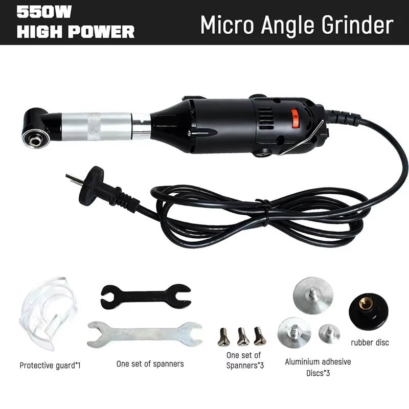 Mini 90 °   Meuleuse d'angle électrique portative 550W pour la découpe de carreaux, le nettoyage des