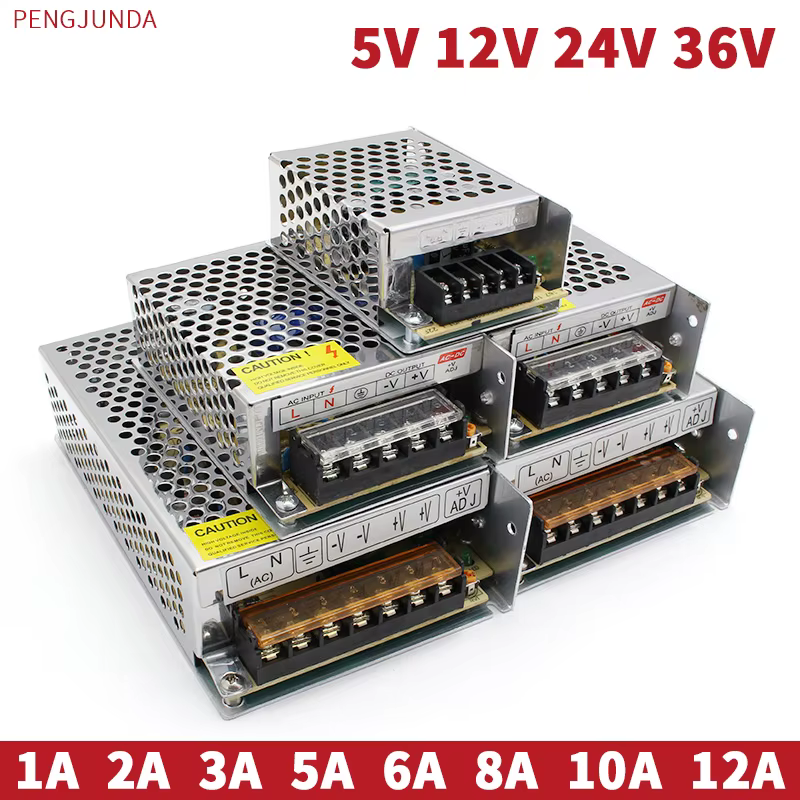 Alimentation à découpage AC-DC 220V à 5V 12V 24V, 5V 12V 24V 36V 1A 2A 3A 5A 10A 15A 220V à 5 12 24V