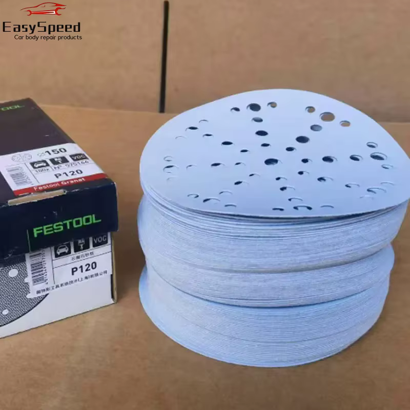 50pcs Festool Granat 150mm meules multi-poussière extraction papier de verre abrasifs pour le poliss