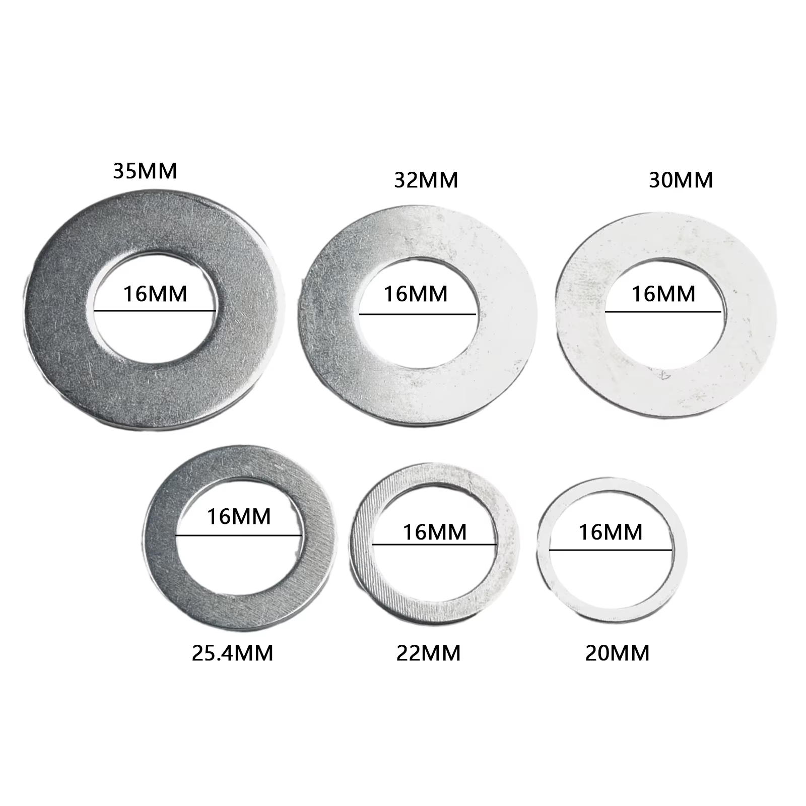 Anneaux de réduction d'anneau de scie circulaire, 6 pièces, pour bague de Conversion de lame de scie