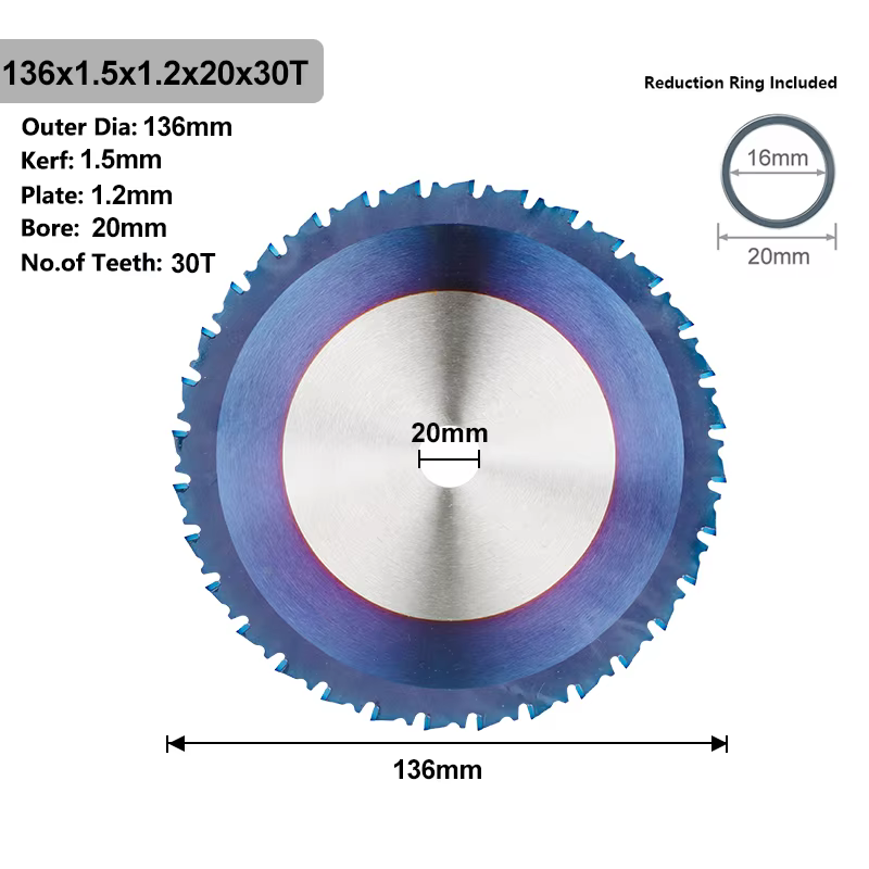 XCAN – disque de coupe en métal, lame de scie circulaire de 136 à 355mm, pour aluminium, fer, acier,