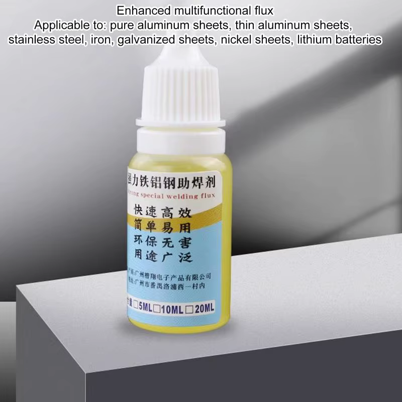 Flux de soudure pas propre 0.33oz liquide métallique Flux de soudure aluminium et électronique 18650
