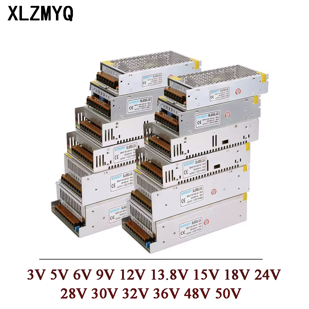 3V 5V 6V 9V 12V 18V 24V 30V 36V 48V 50V alimentation SMPS AC-DC 220V à 5V 12V 24V 1A 2A 5A 10A 20A 3