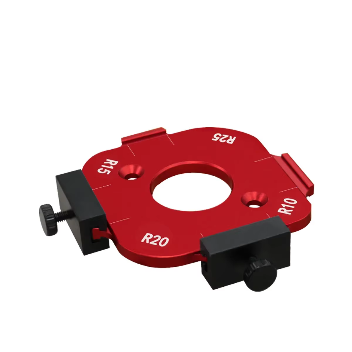 Kit de modèles de routeur à bois 4 en 1, outil de positionnement d'angle d'arc en aluminium R10-R50 