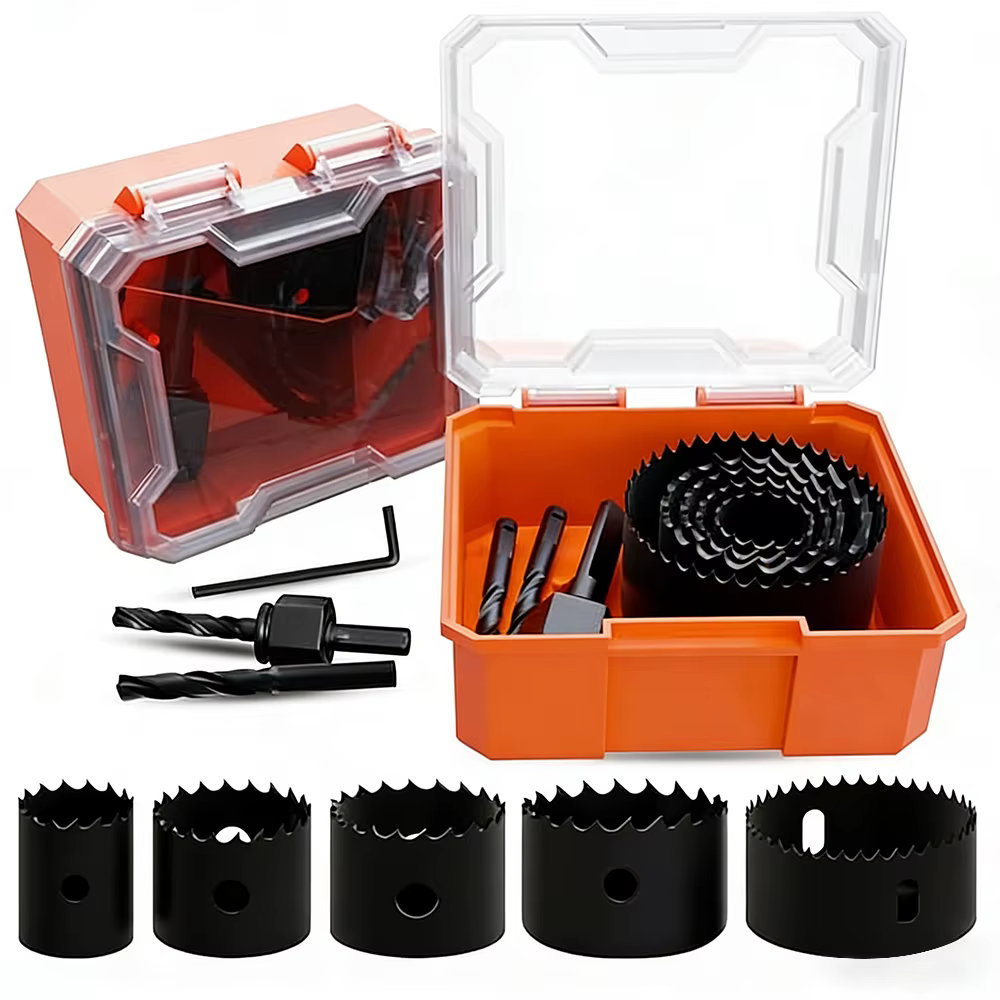 Ensemble de 9 outils de perçage du bois, forets à trous ronds de 25-51 mm pour le bois, le cloison s