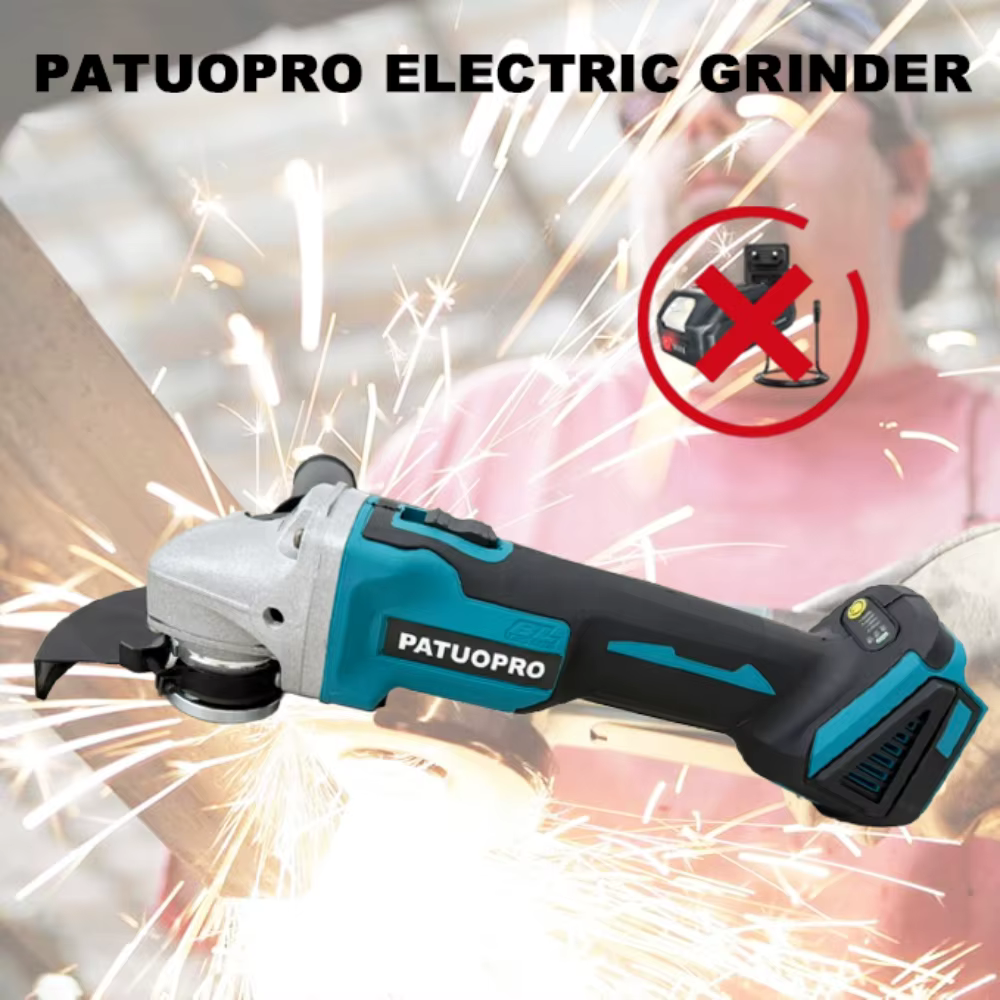 PATUOPRO 125mm meuleuse d'angle électrique sans fil meuleuse sans brosse polissage outil électrique 