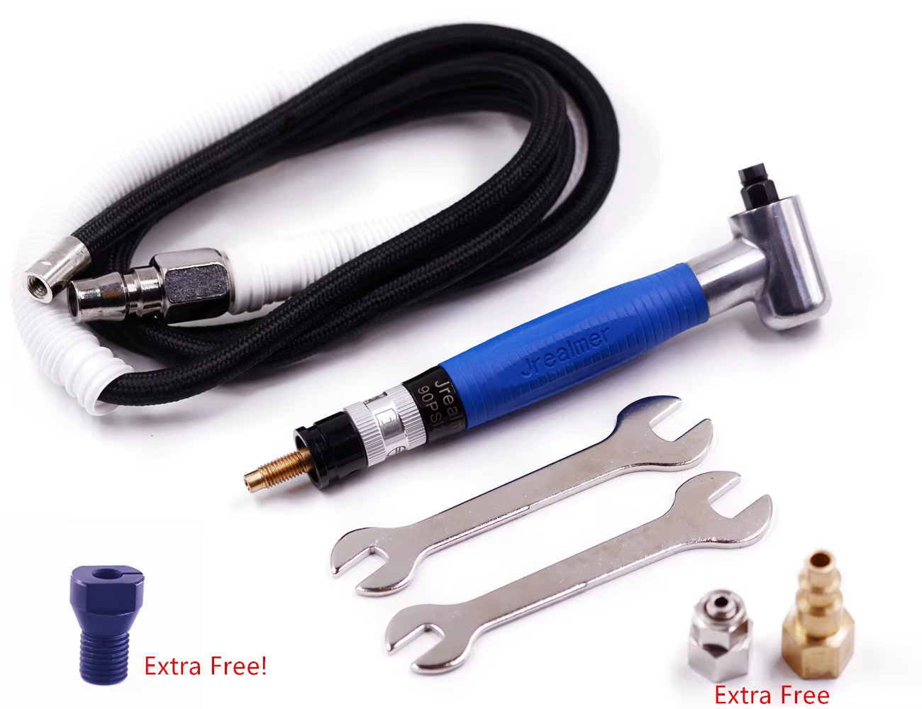 Jrealmer 90 degrés meuleuse pneumatique meuleuse d'angle micro meuleuse 3mm pince pour meulage ensem