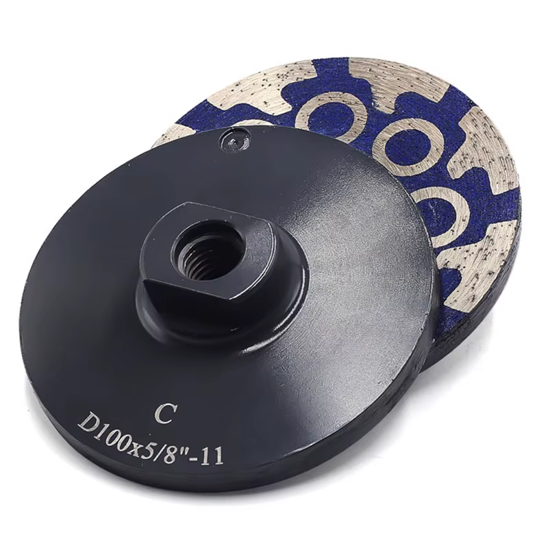 Disque de meulage diamanté 4'' (100 mm) pour meuleuse d'angle, pour béton et marbre, tampon de polis