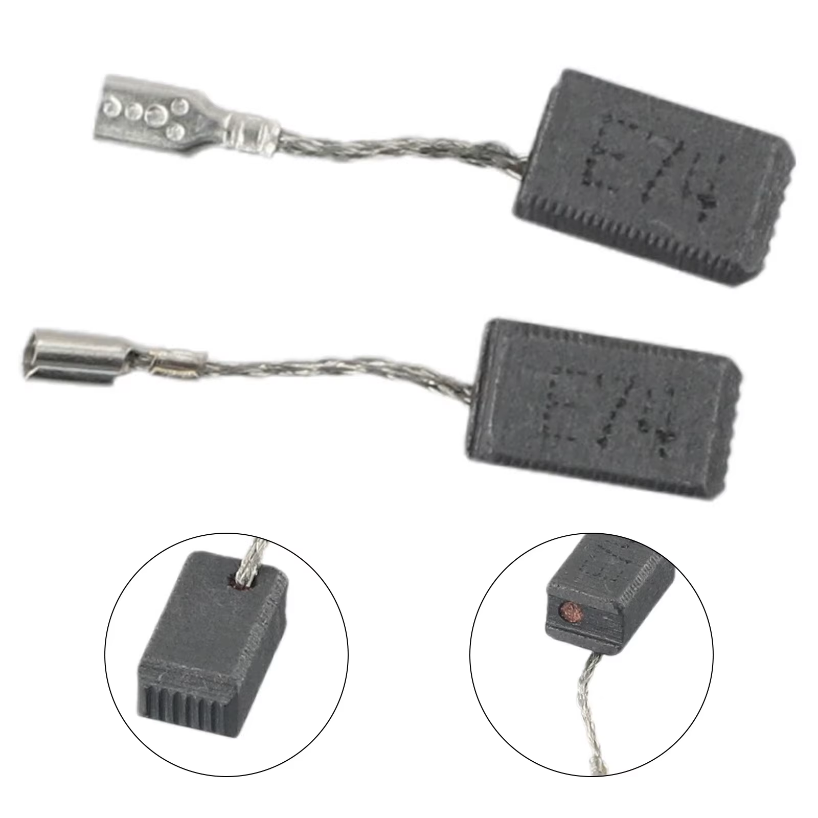 Brosses en carbone métalliques pour Bosch, 2 pièces, 6.5x8x13mm, GWS 7-100/GWS 7-115 E/GWS 7-125, pi