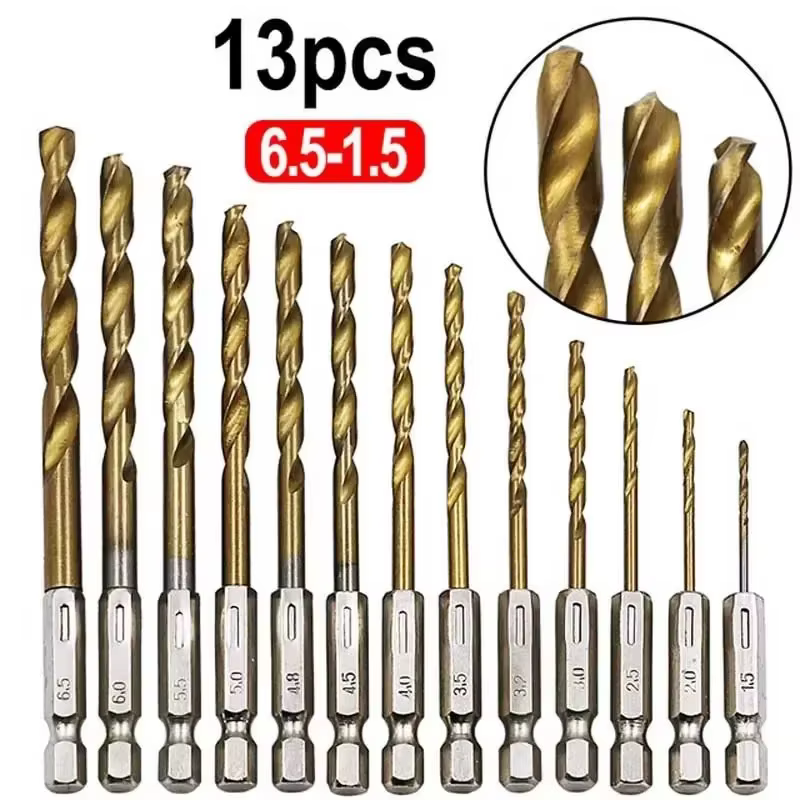 Ensemble d'accessoires pour perceuse électrique et tournevis pneumatique, 13 pièces, avec embouts he
