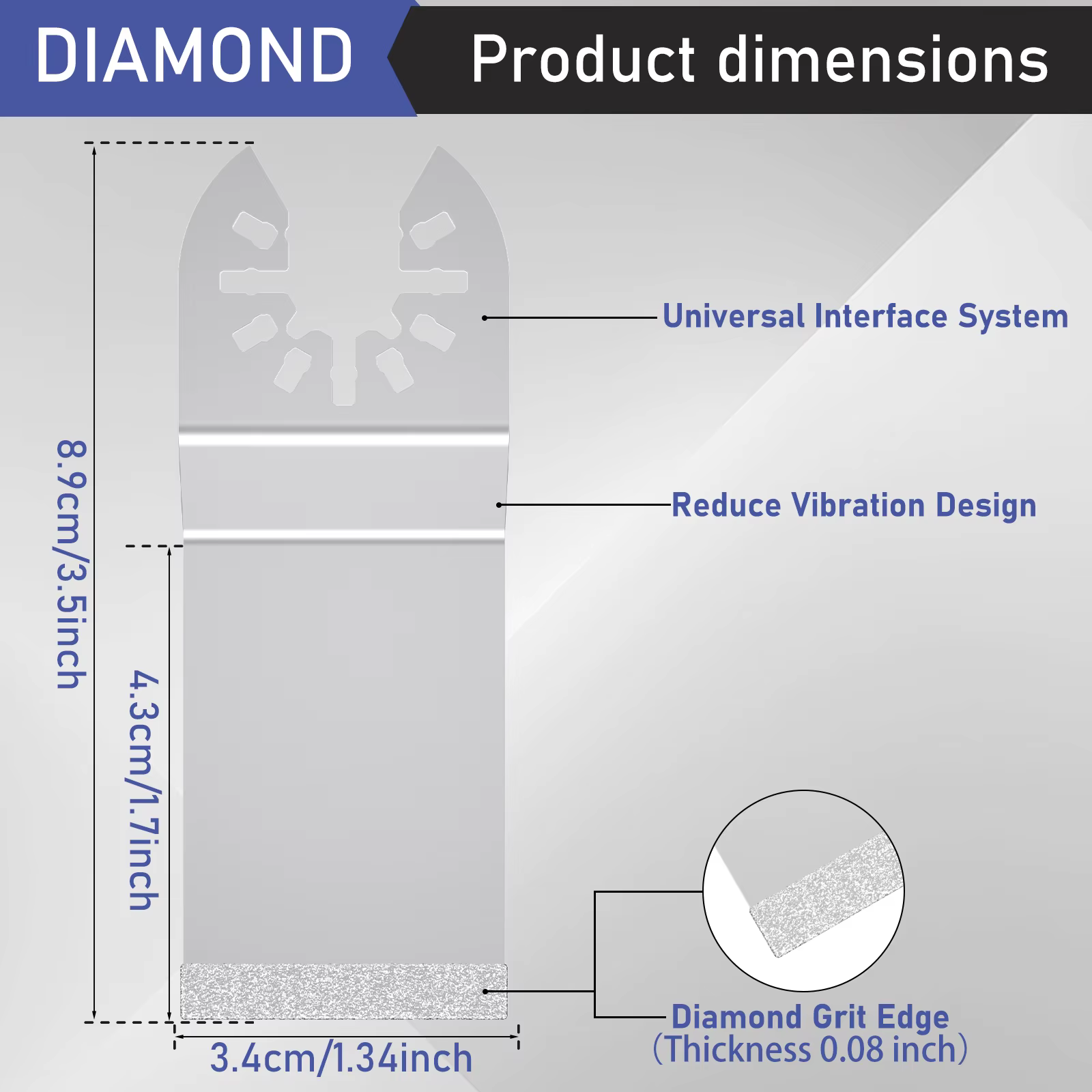 3-12 pièces diamant Segment balançoire multi-outil lame oscillante mortier outil de coupe précis mul