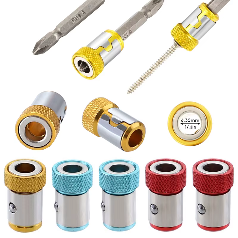 1/2/3/6 pièces anneau magnétique universel pour 6.35mm 1/4 "foret aimant anneau puissant magnétiseur