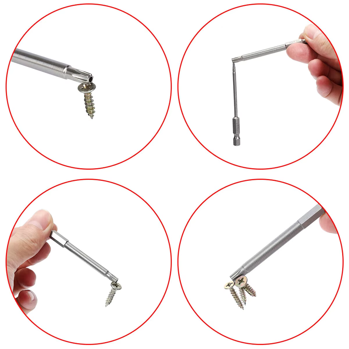 Jeu d'embouts de tournevis Torx 1/4 pouces, étoile magnétique professionnelle S2, tige hexagonale en