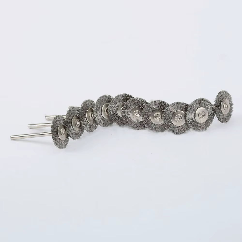 Accessoires Dremel, brosse rotative en acier de 22mm, brosses à roue métallique Dremel pour meuleuse