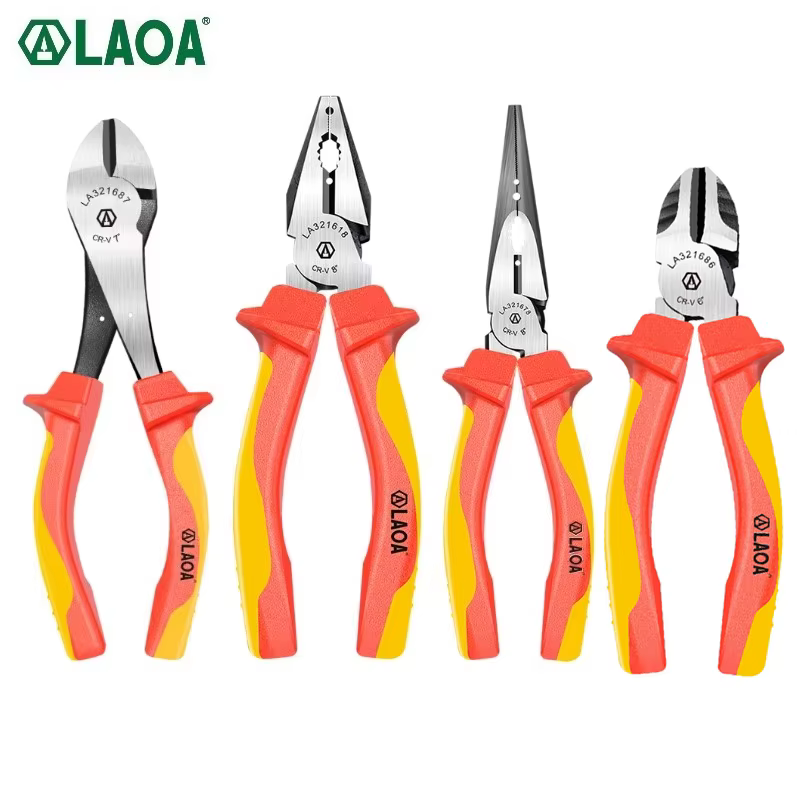 LAOA VDE coupe-fil 6 ''7'' 8 '', combinaison isolée, pince à nez aiguille diagonale, outil d'électri