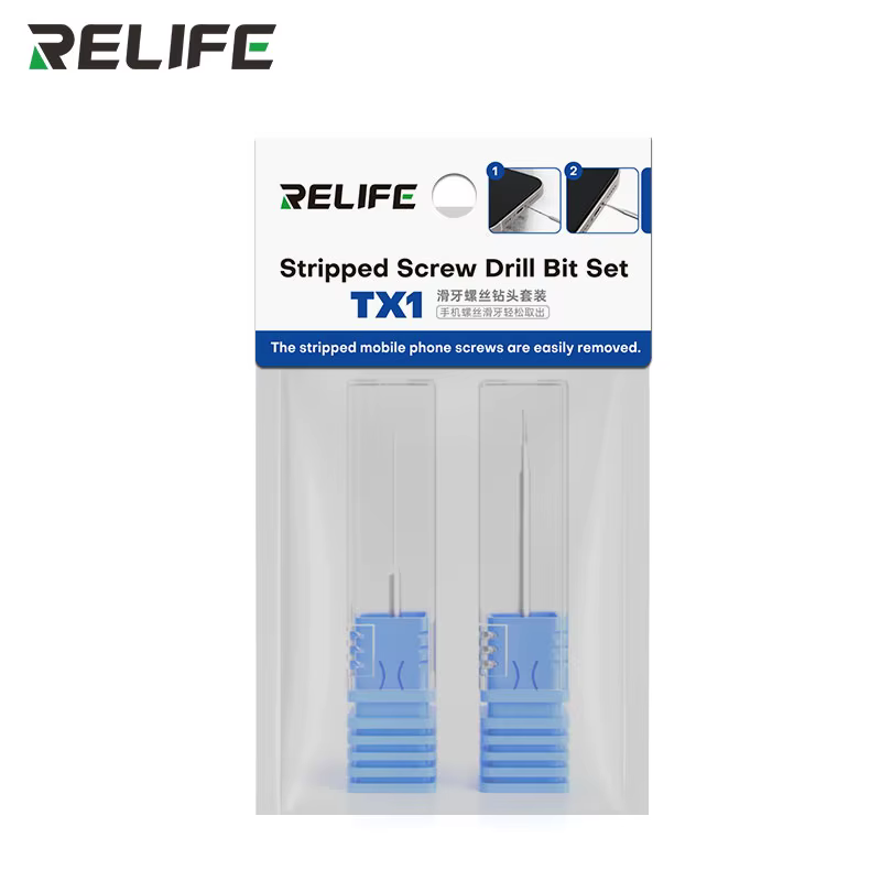 Relife TX1 foret à filetage coulissant en alliage pour enlever les vis à filetage dénudé pour iPhone