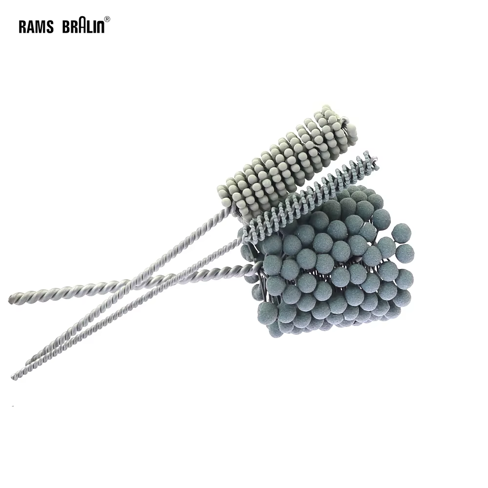 Brosse de polissage de forage pour le meulage de tubes de tuyaux, ébavurage, nettoyage, grain de tai