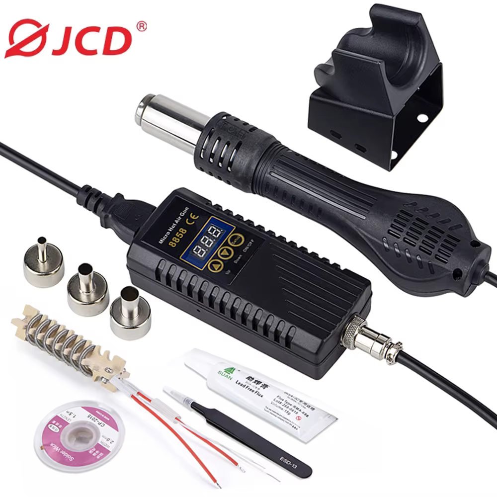 JCD 750W pistolet thermique affichage numérique Micro Station de soudage de retouche pistolet à Air 