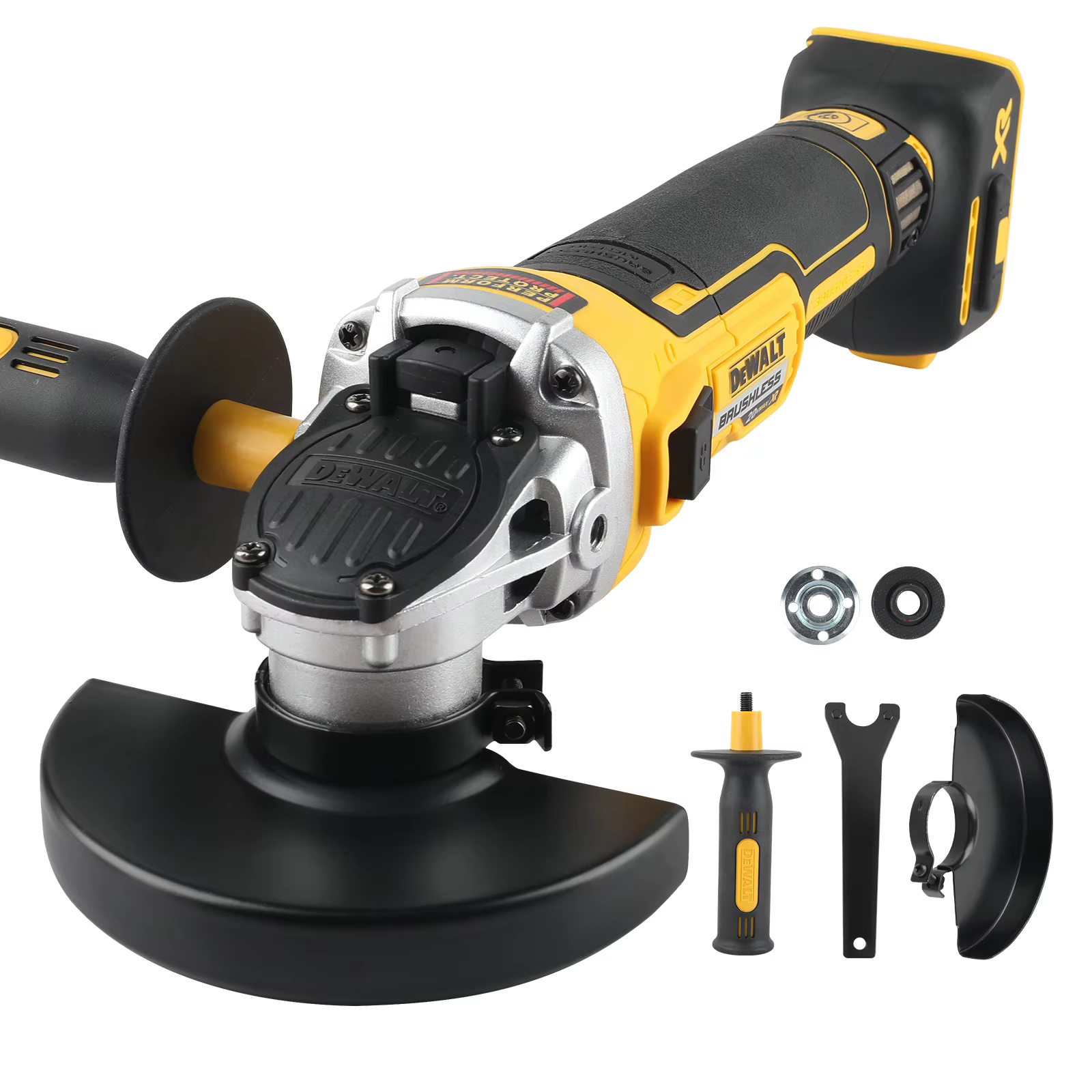 DEWALT DCG405 125mm 18V batterie au Lithium sans brosse tête plate meuleuse d'angle Machine-outil nu