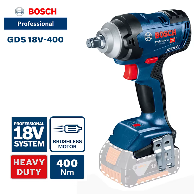 ‌ Clé à chocs sans fil Bosch GDS 18V-400 18V, clé électrique sans fil, outil électrique à couple éle