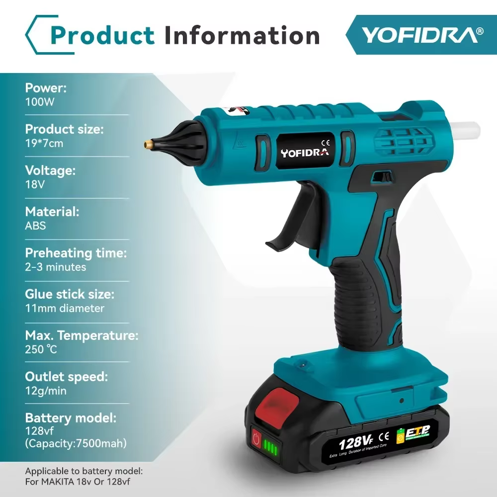 Yofidra 100W 260 °   Pistolet à colle chaude haute température pour bricolage outil de réparation de
