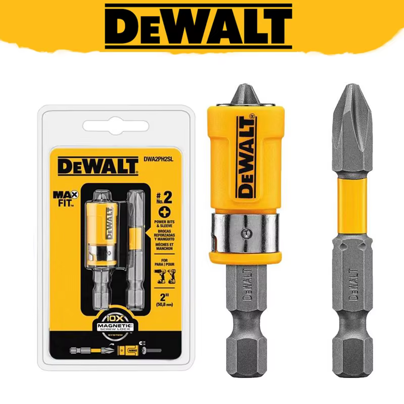 DEWALT Original DWA2PH2SL MAXFIT 2 ''PH2 pilote d'impact jeu de manchons d'embouts pivotant magnétiq